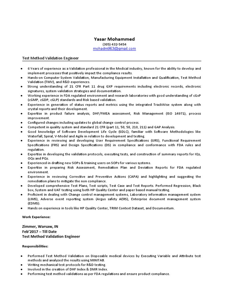 Test Method Validation Medical | PDF | Verification And Validation ...