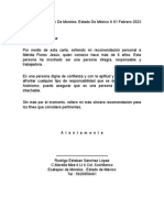 Carta de Recoemndacion