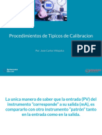 Clase 7. Procedimientos de Tipicos de Calibracion