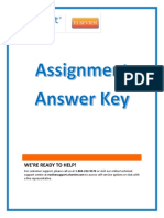 Assignments Answer Key