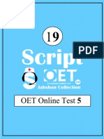 Oet Online Test 5 Jahshan Collection Oet Listening Task Script