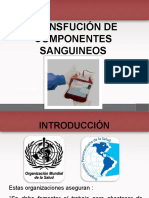 Transfución de Componentes Sanguineos