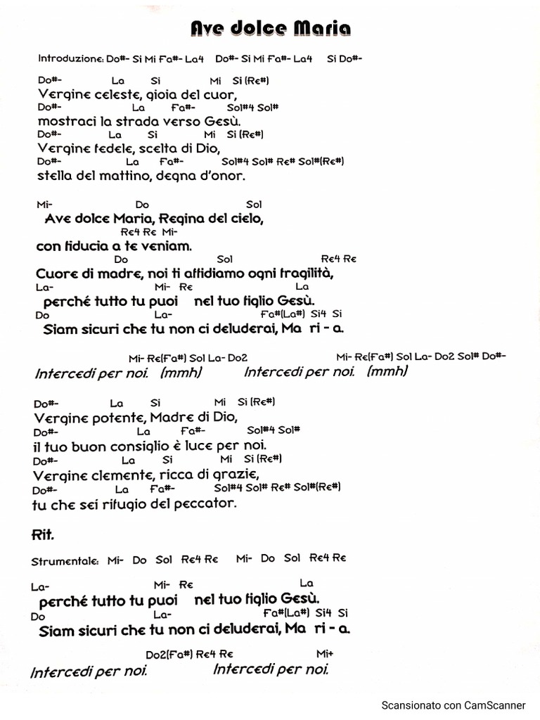 Ave Dolce Maria PDF