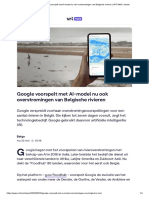Google Voorspelt Met AI-model Nu Ook Overstromingen Van Belgische Rivieren _ VRT NWS_ Nieuws