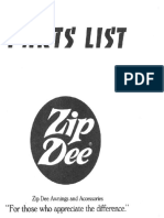 Zip Dee Awning Parts List