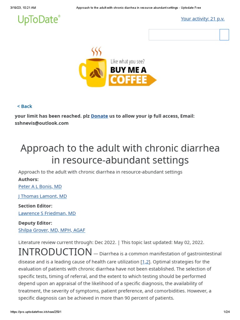 Image Result For Approach To The With Chronic Diarrhea In Resource Uptodate
