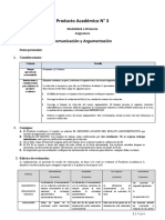 Pa3 Comunicación y Argumentación 2022-0 - Consigna y Rúbrica