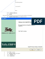 Installation of Tally - Erp 9 Multi User