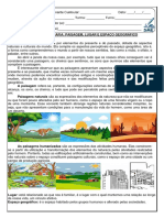 REVISAO 6 E 7 ANO Paisagem Lugar Espaço Geografico