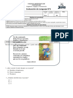 LENcGUAJE 2° Evaluación de Contenido