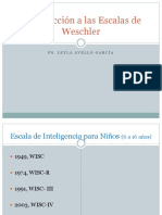 Introducción A Las Escalas de Weschler: Ps. Leyla Avello García