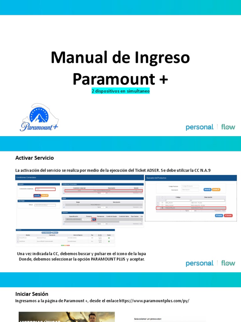 Manual de Paramount+ | PDF | Finanzas y dinero