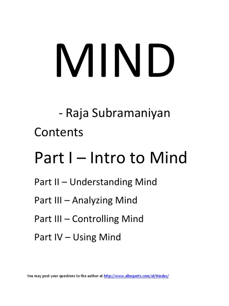 Components of the Mind Explained | PDF | Mind | Memory