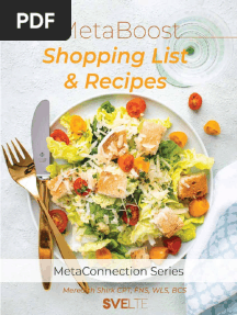 Metaboost Shopping List Recipes