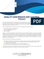 Quality Assurance and Control Policy