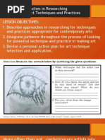 Approaches in Researching Contemporary Techniques and Practices