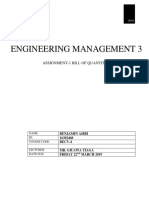 EM Bill of Quantities - Assignment1 - BOQ