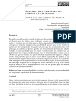 La Responsabilidad Civil Extracontractual de Los Niños Y Adolescentes