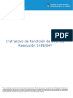 Instructivo de Rendición de Cuentas Resolución 2458