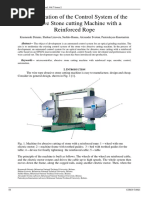 Modernization of The Control System of The Abrasive Stone Cutting Machine With A Reinforced Rope