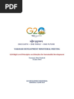 G20 High Level Principles On Lifestyles For Sustainable Development