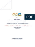 G20 High Level Principles On Lifestyles For Sustainable Development