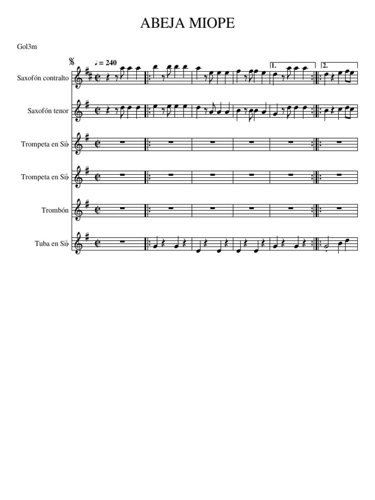 ABEJA MIOPEPartitura y Partes PDF