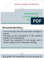 Research, Question, Sample 2022