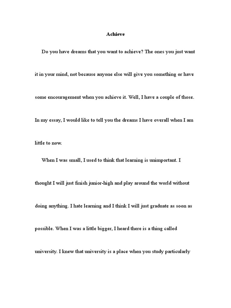 Personal Narrative Example PDF