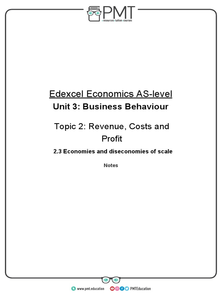 Economies and Diseconomies of Scale | PDF | Average Cost | Economies Of ...