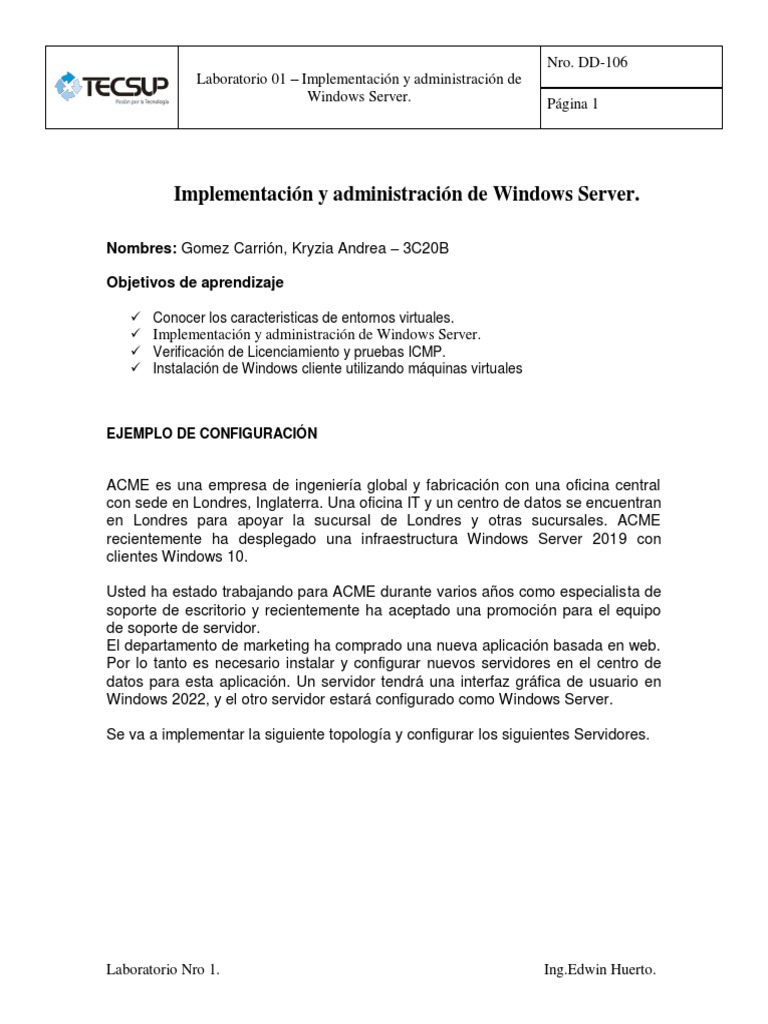 Lab01-Administracion de Sistemas Operativos-Complementario | PDF ...