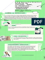 Infografía de Proceso Recortes de Papel Notas Verde
