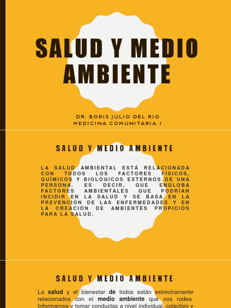 Salud y Medio Ambiente | PDF | Entorno natural | Agua