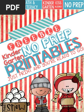 FREEBIEWinterThemedNoPrepPrintablesKindergartenLiteracyMathPack-1