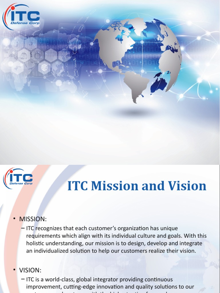 ITC Vision Mission Values | PDF | Innovation | Collaboration