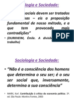 SOCIOLOGIA E SOCIOLOGIA JURÍDICA - Introdução À Sociologia - Positivismo e Marxismo - 2023 (Alunos)
