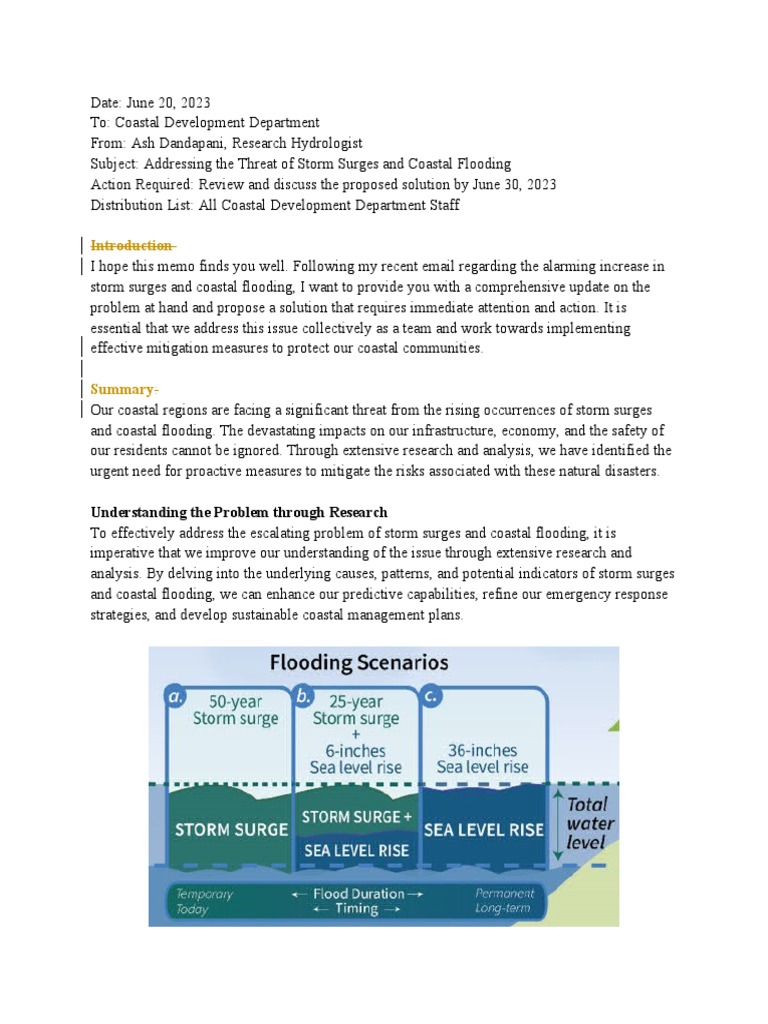 problemsolution memofinaltrackedchanges PDF Climate Resilience