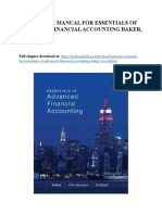 Instructor Manual For Essentials of Advanced Financial Accounting Baker 1st Edition