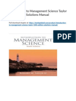 Introduction To Management Science Taylor 10th Edition Solutions Manual