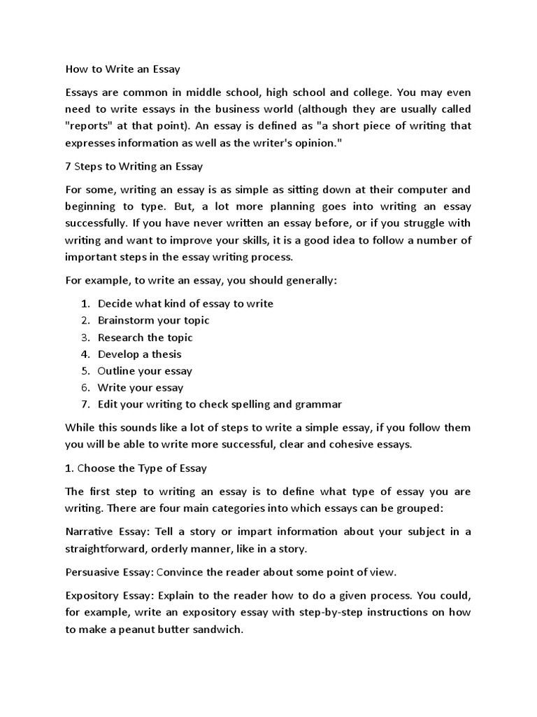 How To Write An Essay | PDF | Essays | Brainstorming
