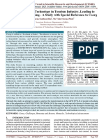 Role of Disruptive Technology in Tourism Industry, Leading To Life Style Transforming A Study With Special Reference To Coorg