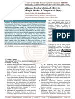 Role of Continuous Passive Motion of Elbow To Improve Feeding in Stroke A Comparative Study