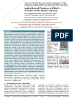 Exploring Complexities and Paradoxes in Effective School and System Leadership in Cameroon