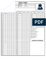 CBT Result Sheet