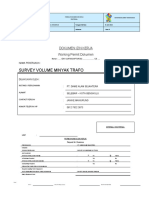 Survey Volume Minyak Trafo: Dokumen Izin Kerja Working Permit Dokumen