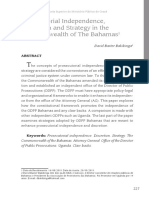 ARTIGO-13 Prosecutorial Independence, Discretion and Strategy in The Commonwealth of The Bahamas