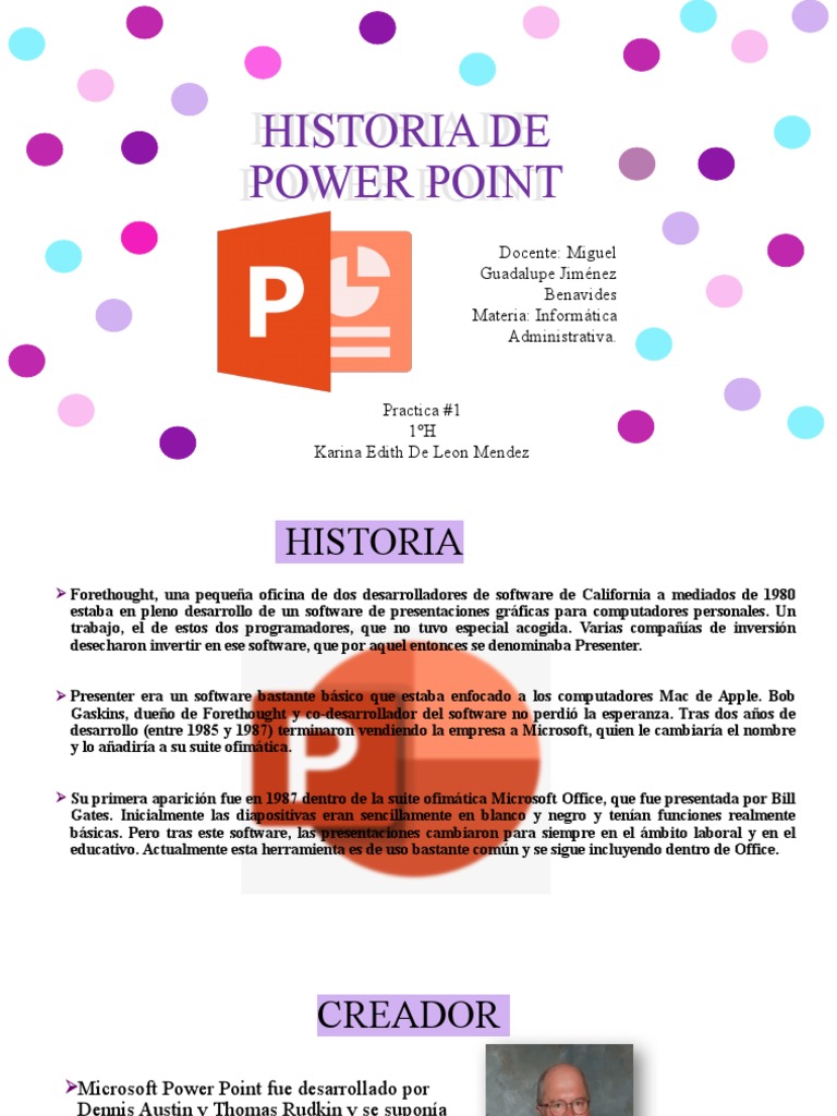 Historia y evolución de PowerPoint | PDF | Microsoft PowerPoint ...