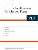 Multiple Intelligences (MI) Survey Form