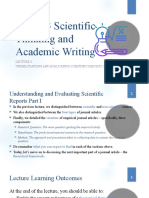 LMS - PSY113 Lecture 3 Understanding and Evaluating Scientific Reports II