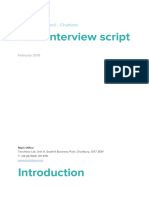 User Interview Script